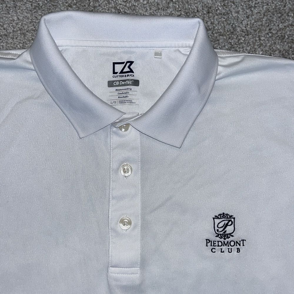 The famous Piedmont Club Spartanburg SC Polo Golf shirt L polyester CBDrytec